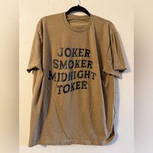 Joker Smoker Midnight Toker T-Shirt | Brown & Black | Size: XL